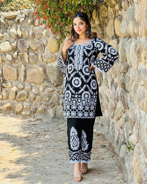 Designer Fancy Black And White Pakistani Salwar Suit