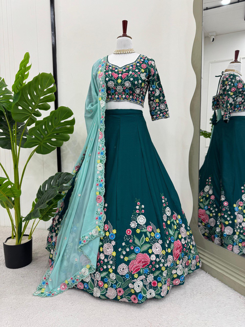 Best Quality Chinon Silk Sequence Work Lehenga Choli