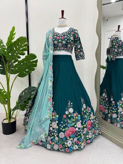 Best Quality Chinon Silk Sequence Work Lehenga Choli