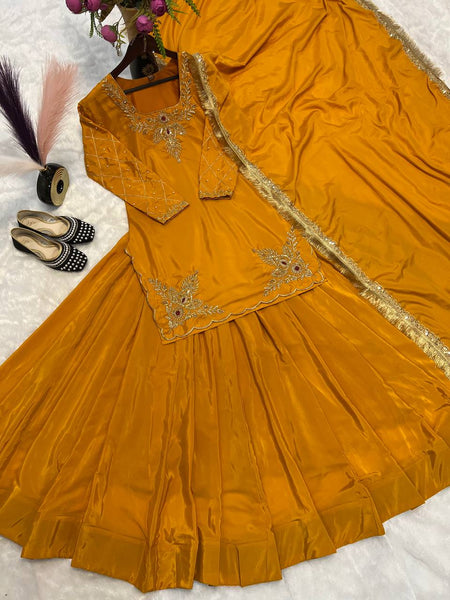 Latest Crape Silk Sequence Work Lehenga Choli