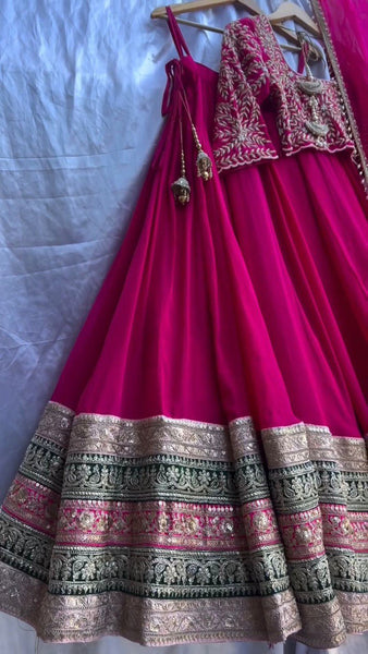 Wedding Wear Rani Georgette Lehenga Choli