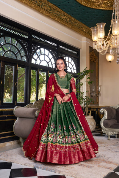 Kanchipuram Zari Weaving Lehenga Choli