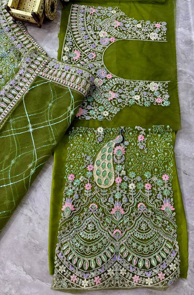 Latest Green Color Net Sequence Lehenga Choli