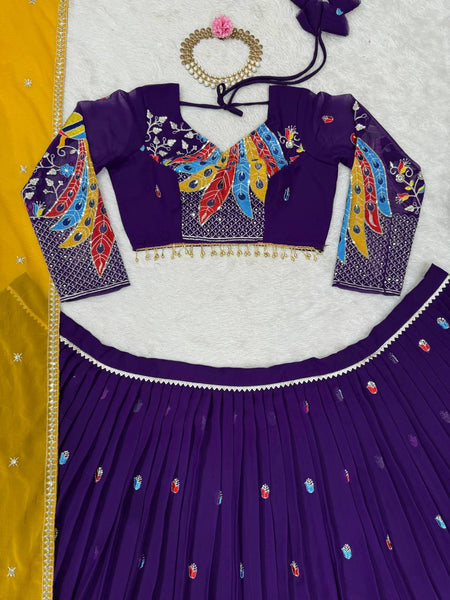 Lastest Georgette Sequence Work Lehenge Choli