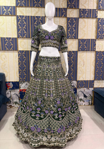 Exquisite Mono Satin Silk Lehenga Choli with Coding and Sequins Work