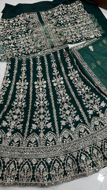 Elegant Butterfly Net Lehenga Choli with Sequins Codding Embroidery