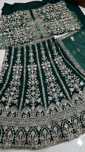 Elegant Butterfly Net Lehenga Choli with Sequins Codding Embroidery