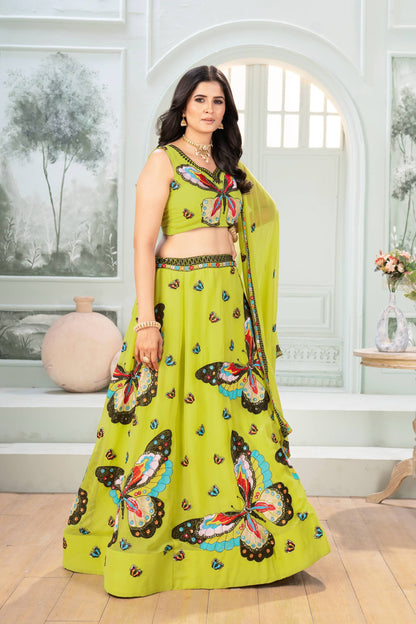 Faux Georgette Lehenga Choli Set