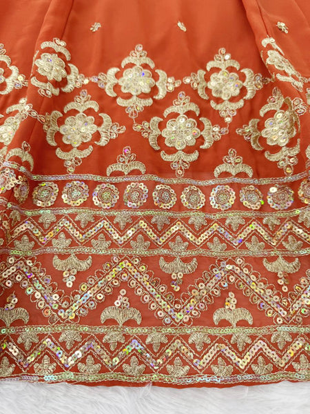 Premium Foux Georgette Lehenga Choli with Intricate Embroidery