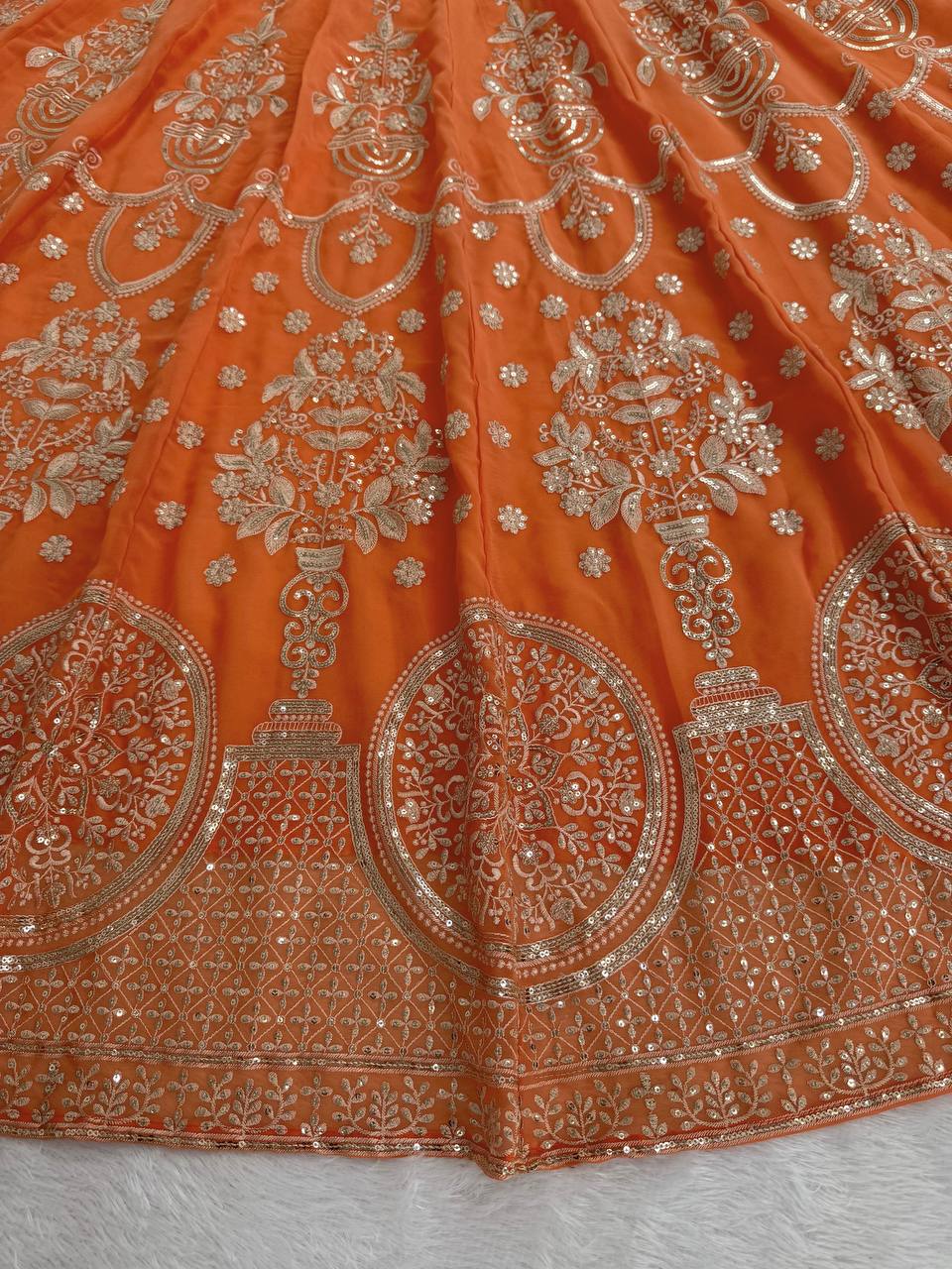 Premium Faux Georgette Sequence Embroidery Lehenga Choli
