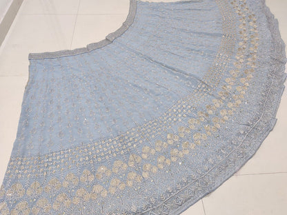 Exquisite Faux Georgette Sequin Embroidered Lehenga Set