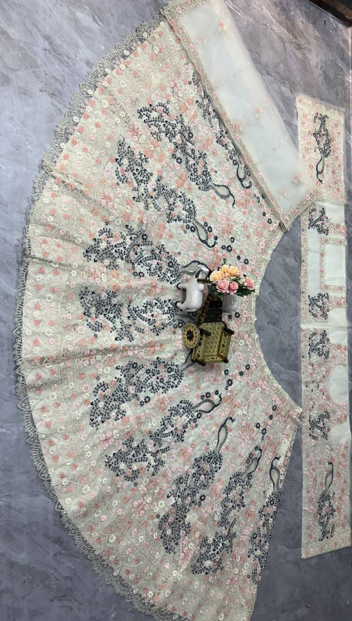 Premium Butterfly Net Lehenga Choli with Coding Sequins Work