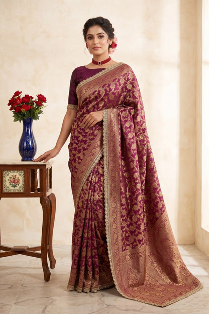 Kanjeevaram Silk Saree With Blouse Piece