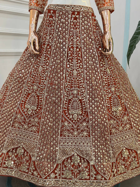 Butterfly Net Sequins Codding Embroidery Lehenga Choli