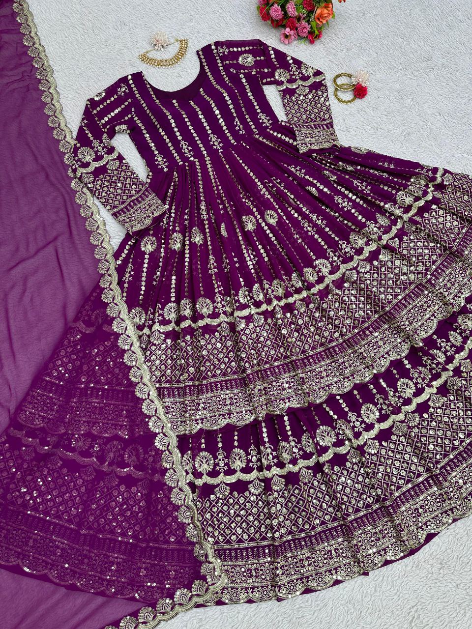Beautiful wedding Collection Anarkali Lehenga with Dupatta