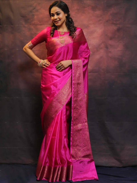 Reach Pallu Jacquard Saree For Women