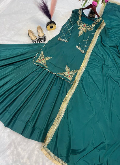 Latest Crape Silk Sequence Work Lehenga Choli