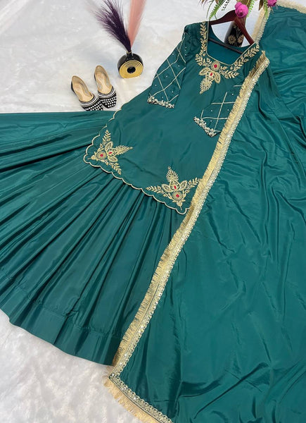 Latest Crape Silk Sequence Work Lehenga Choli