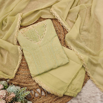 Party Wear Georgette Chikankari Embroidery Suit