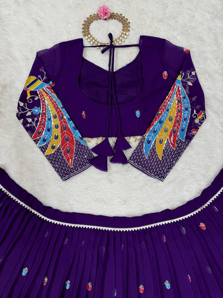 Lastest Georgette Sequence Work Lehenge Choli