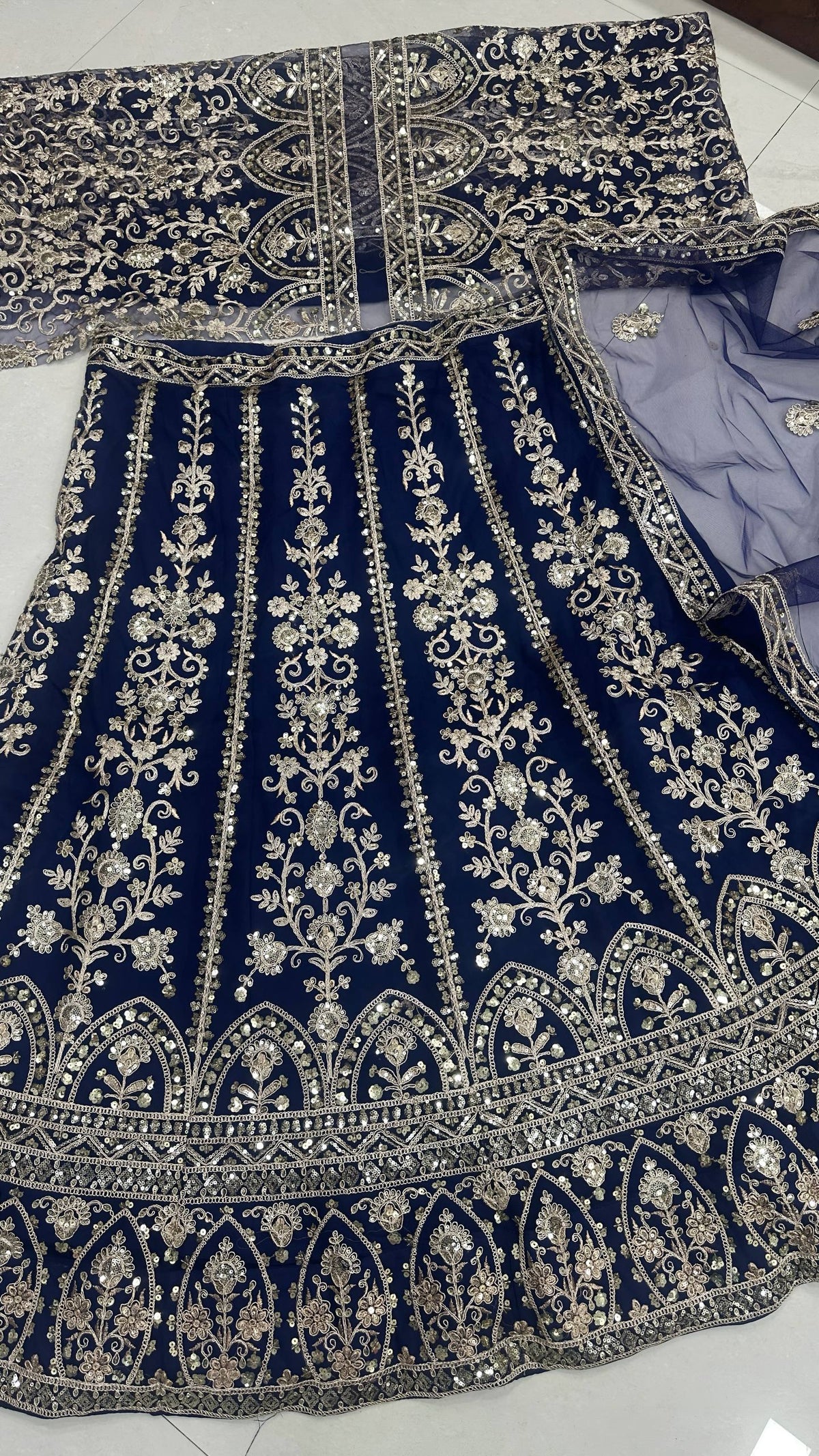 Elegant Butterfly Net Lehenga Choli with Sequins Codding Embroidery
