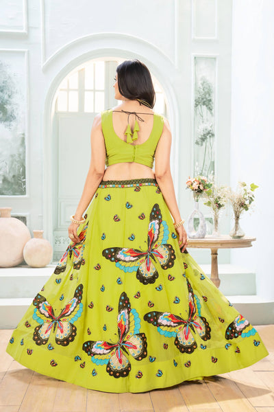 Faux Georgette Lehenga Choli Set
