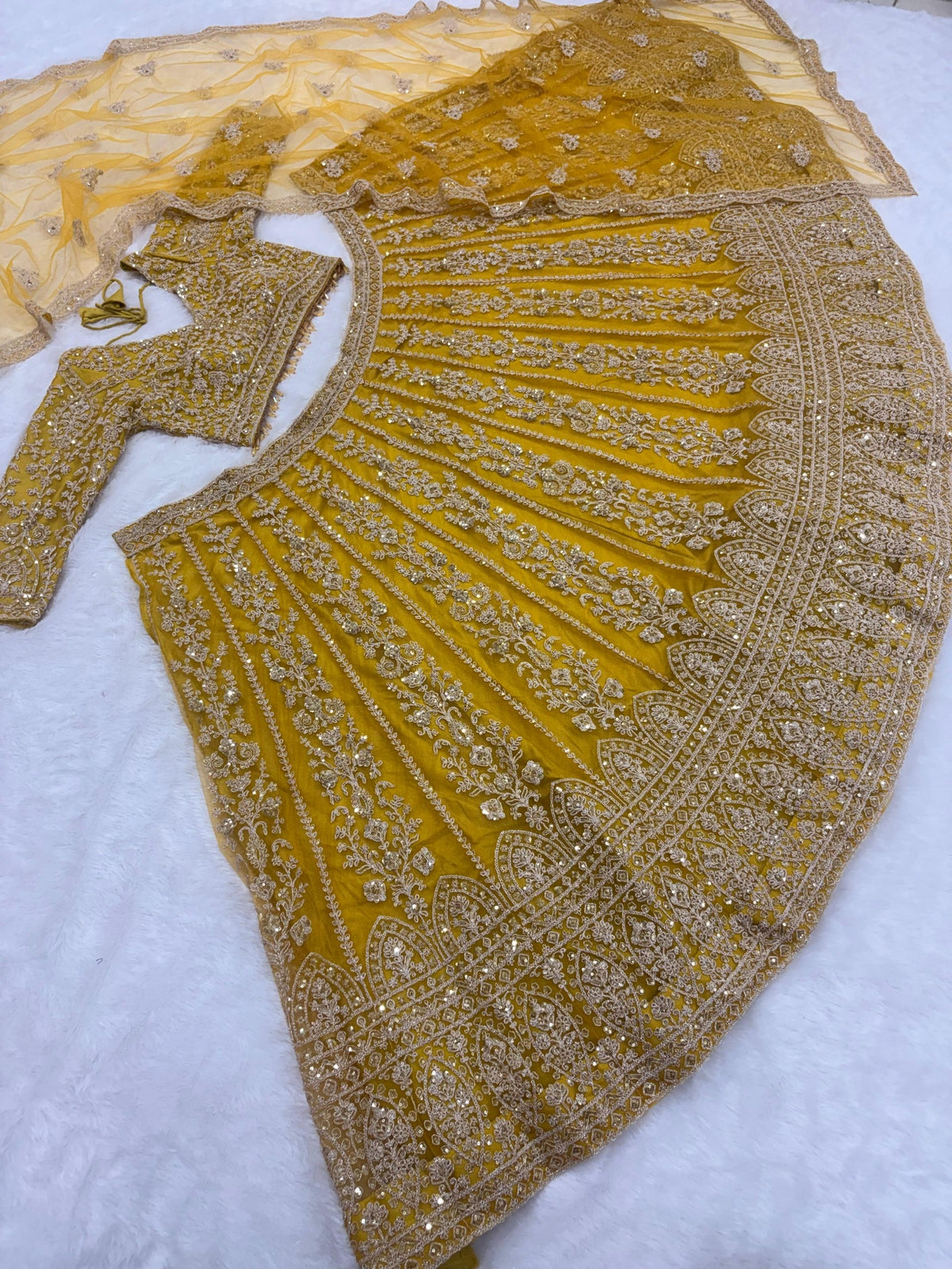 Premium Butterfly Net Lehenga Choli with Heavy Sequins Embroidery