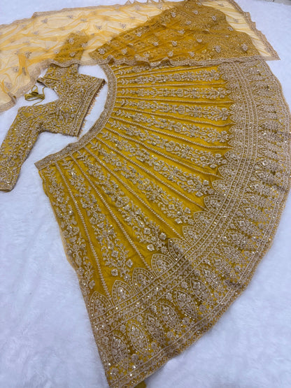 Premium Butterfly Net Lehenga Choli with Heavy Sequins Embroidery