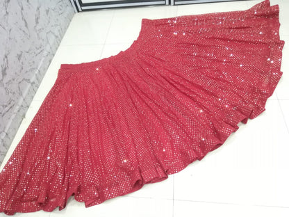 Premium Faux Georgette Sequin Embroidered Lehenga Choli Set