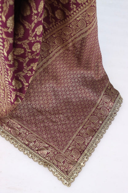 Latest Banarasi Silk Saree with Matching Silk Blouse Piece