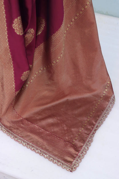 Banarasi Silk Saree With SIlk Blouse Piece For Women