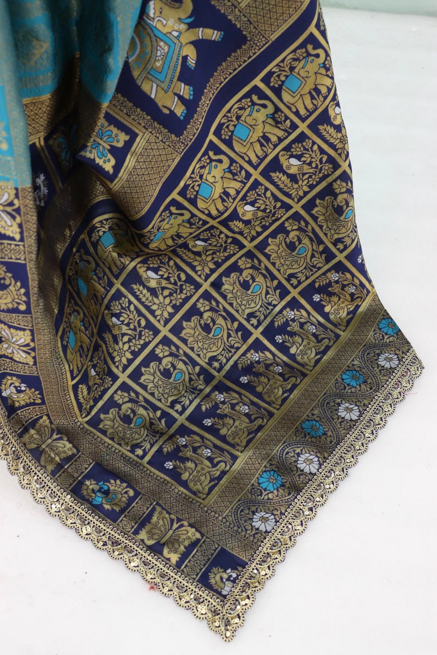 Latest Banarasi Silk Saree Blouse
