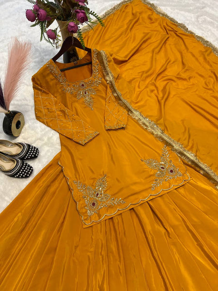 Latest Crape Silk Sequence Work Lehenga Choli