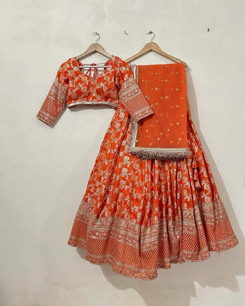 Latest Jacquard Sequence Work Lehenga Choli