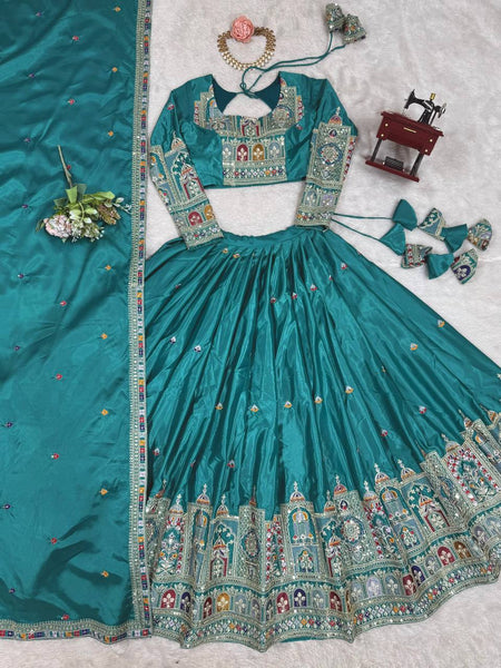 Wedding Wear Crape Silk Sequence Lehenga Choli