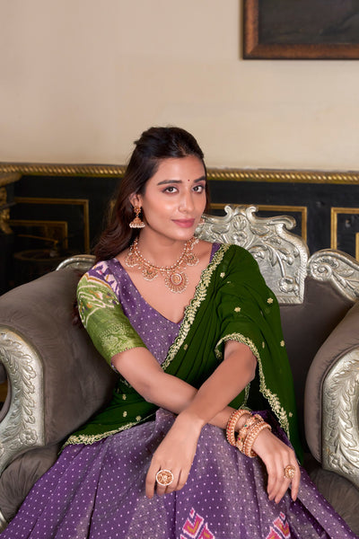 Kanchipuram Zari Weaving Lehenga Choli