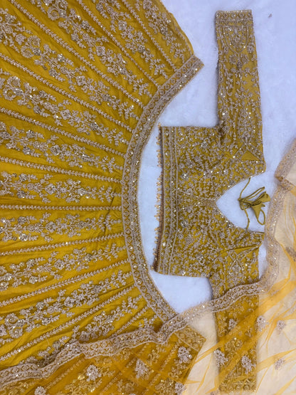 Premium Butterfly Net Lehenga Choli with Heavy Sequins Embroidery
