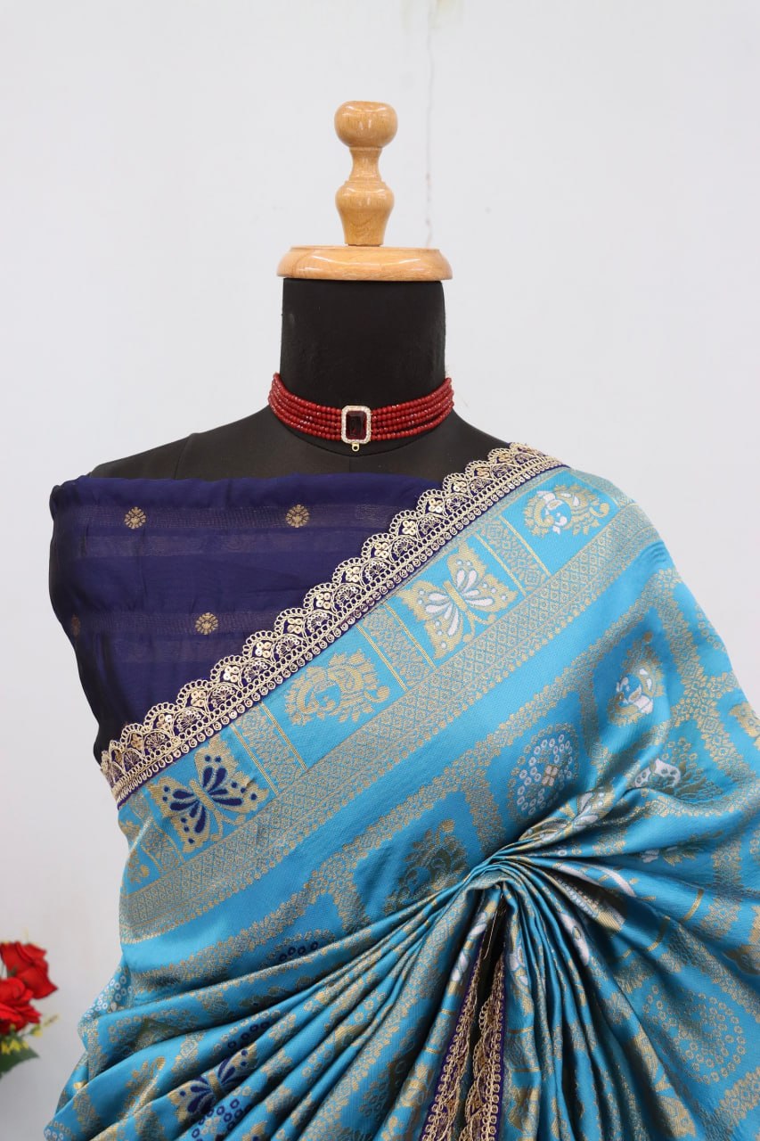 Latest Banarasi Silk Saree Blouse