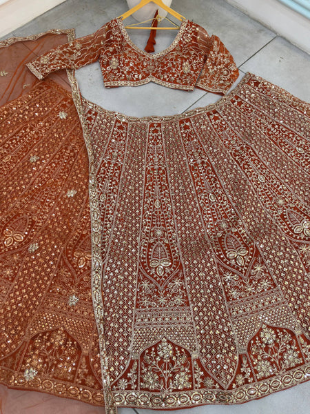Butterfly Net Sequins Codding Embroidery Lehenga Choli