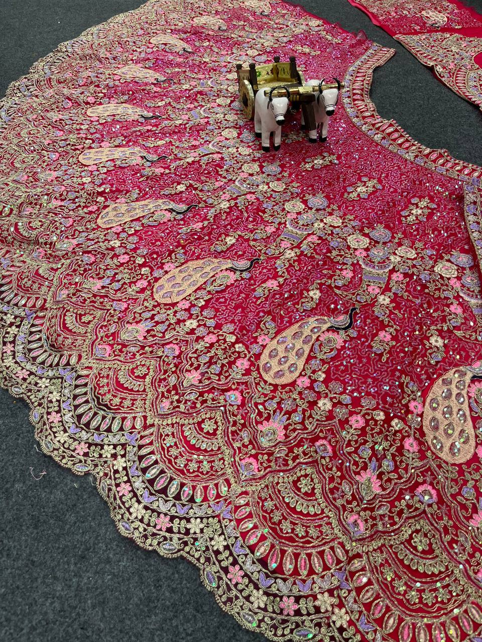 Premium Soft Butterfly Net Lehenga Choli With Coding Sequins Work