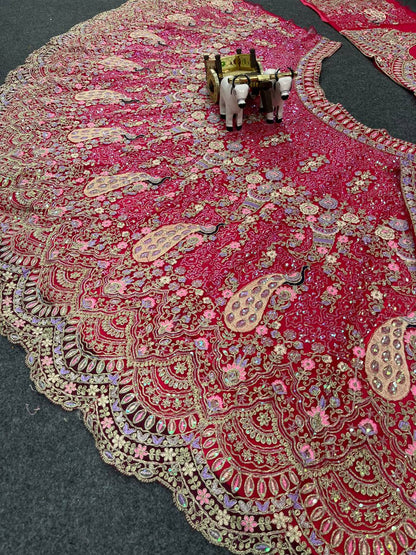 Premium Soft Butterfly Net Lehenga Choli With Coding Sequins Work