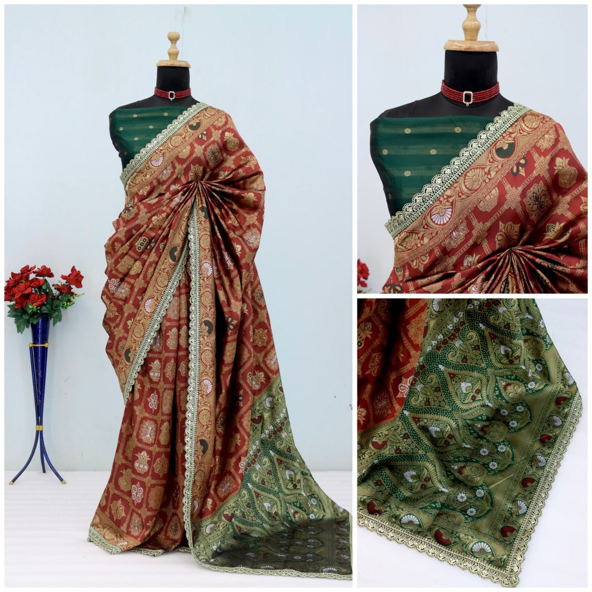 Wedding Wear Banarasi Silk Saree Blouse