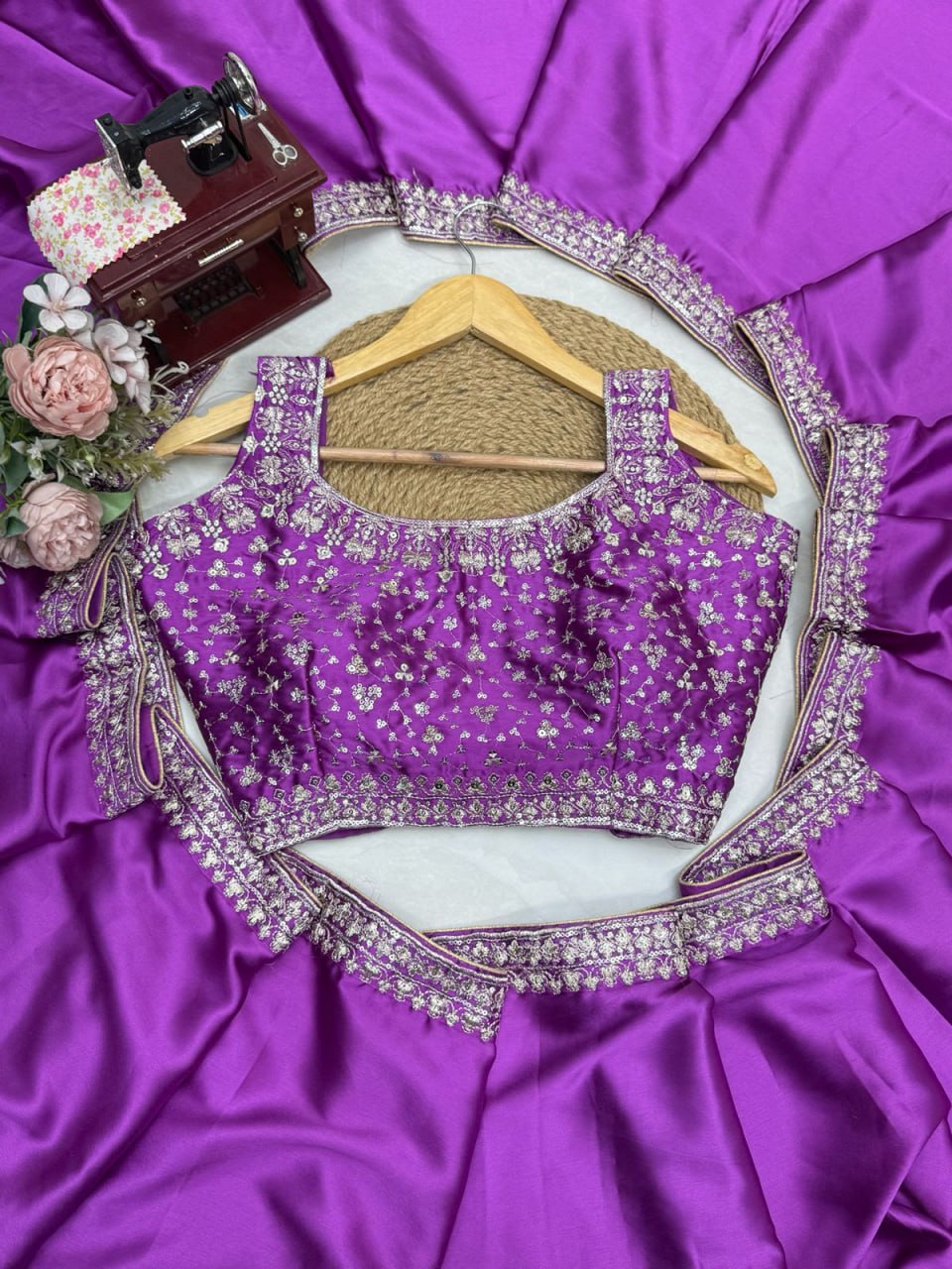 Satin Silk Saree Blouse