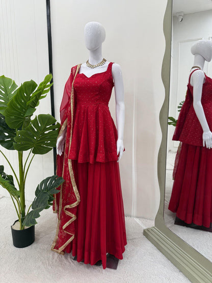 Latest Tabby Organza Ready Made Salwar Suit