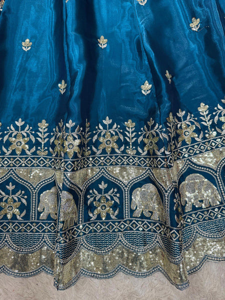 Wedding Wear Blue Color Lehenga Choli