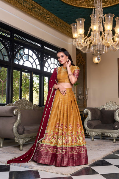Kanchipuram Zari Weaving Lehenga Choli