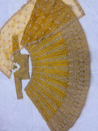Premium Butterfly Net Lehenga Choli with Heavy Sequins Embroidery