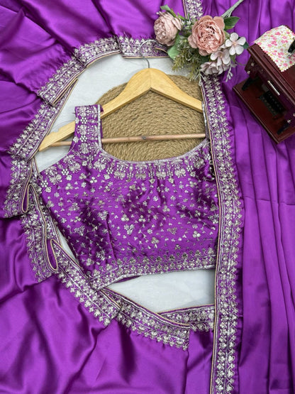 Satin Silk Saree Blouse