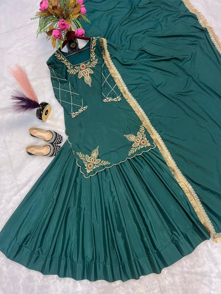 Latest Crape Silk Sequence Work Lehenga Choli