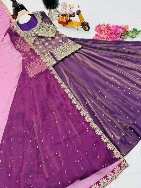 Latest Simmer Silk Moti Sequence Work Lehenga Choli